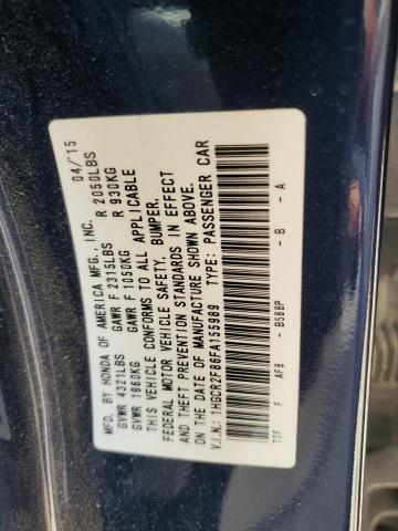 2015 HONDA ACCORD EXL - 1HGCR2F86FA155989