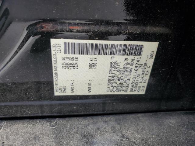 2020 NISSAN MAXIMA SV 1N4AA6CV6LC369241