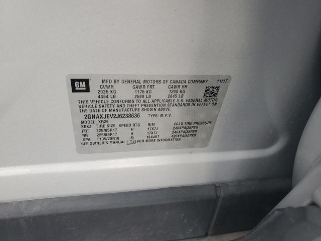 2018 CHEVROLET EQUINOX LT - 2GNAXJEV2J6238636