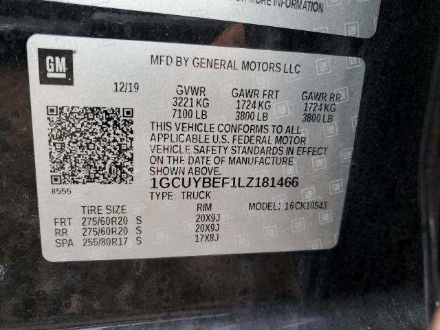 2020 CHEVROLET SILVERADO 1GCUYBEF1LZ181466