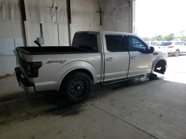 FORD F150 SUPER 2016 silver crew pic gas 1FTEW1EP4GFD03371 photo #4
