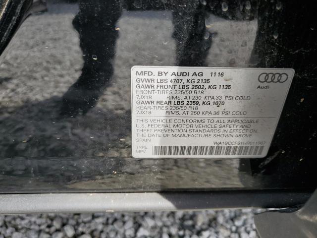 2017 AUDI Q3 PREMIUM - WA1BCCFS1HR011987