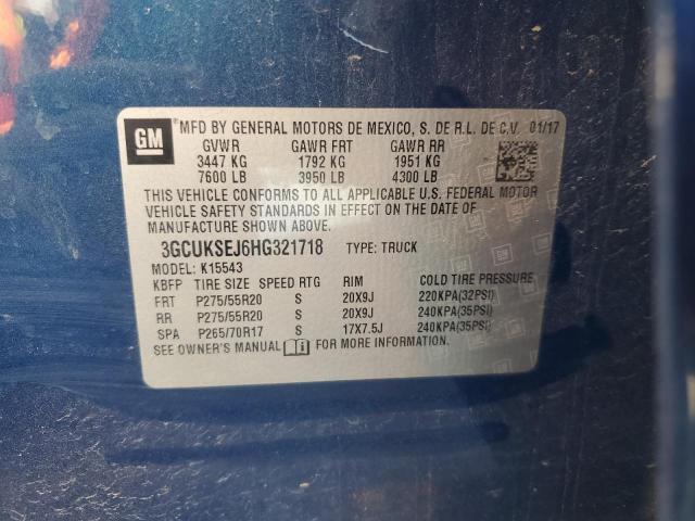 2017 CHEVROLET SILVERADO - 3GCUKSEJ6HG321718