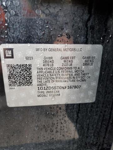 2019 CHEVROLET MALIBU LT - 1G1ZD5ST0KF167807