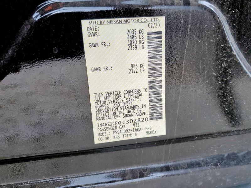 2020 NISSAN LEAF SV 1N4AZ1CPXLC302820
