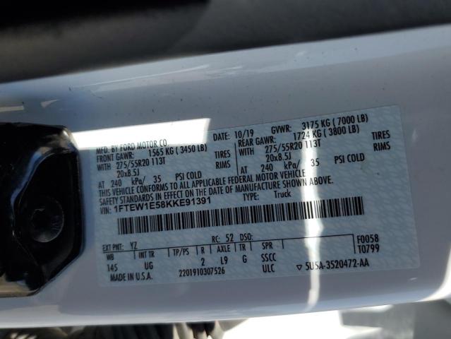 2019 FORD F150 SUPER - 1FTEW1E58KKE91391