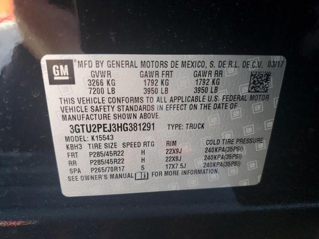 2017 GMC SIERRA K15 - 3GTU2PEJ3HG381291