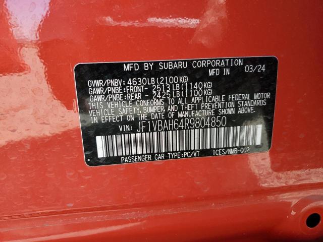2024 SUBARU WRX PREMIU JF1VBAH64R9804850