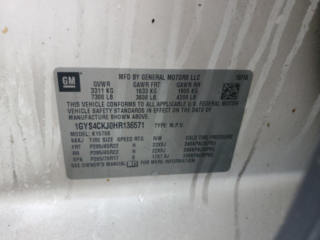 1gys4ckj0hr136571 - 2017 Cadillac escalade premium luxury - #56232335