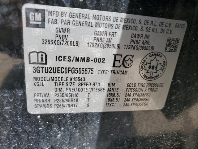 2015 GMC SIERRA K15 - 3GTU2UEC0FG505675