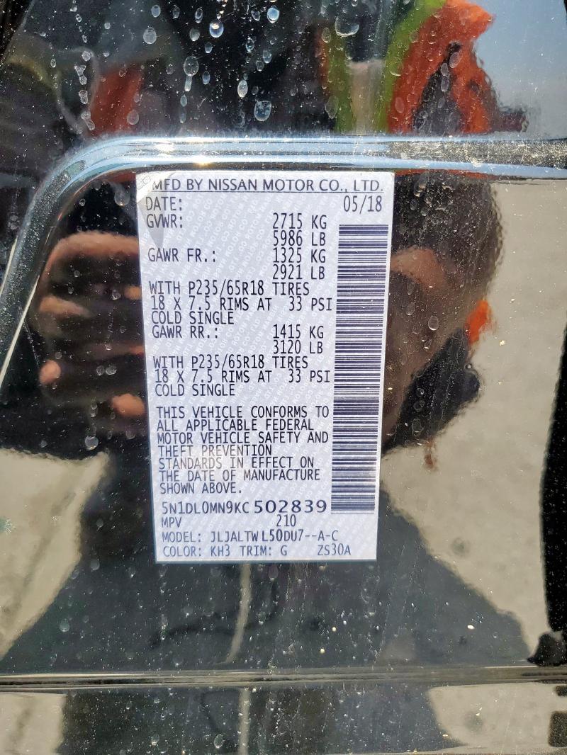2019 INFINITI QX60 LUXE 5N1DL0MN9KC502839