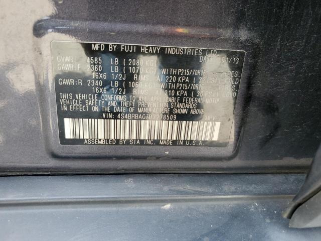 2013 SUBARU OUTBACK 2. - 4S4BRBAC7D3278509