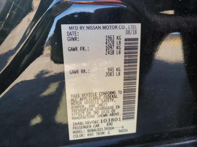 2019 NISSAN ALTIMA S - 1N4BL4BV0KC103801