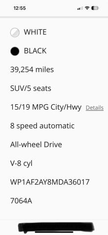 2021 PORSCHE CAYENNE TU WP1AF2AY8MDA36017