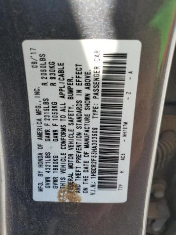 2017 HONDA ACCORD SPO - 1HGCR2F55HA303509