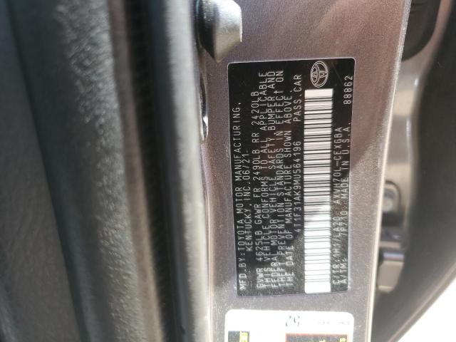 2021 TOYOTA CAMRY XLE - 4T1F31AK9MU564196