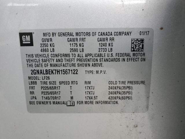2017 CHEVROLET EQUINOX LS - 2GNALBEK7H1567122
