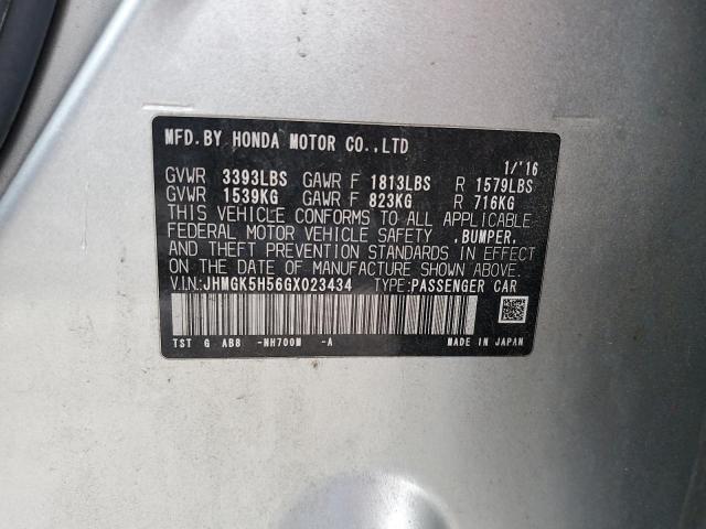 2016 HONDA FIT LX - JHMGK5H56GX023434