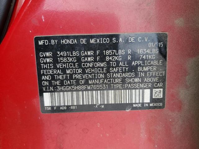 2015 HONDA FIT EX 3HGGK5H88FM765531