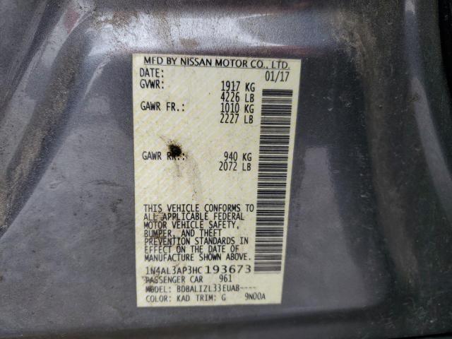 2017 NISSAN ALTIMA 2.5 - 1N4AL3AP3HC193673