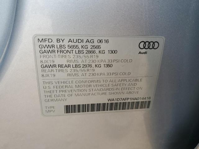 2017 AUDI Q5 PREMIUM - WA1D7AFP1HA014416