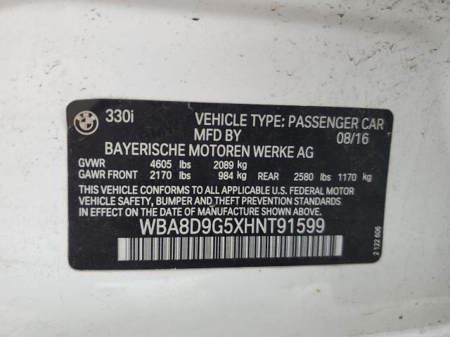 2017 BMW 330 XI - WBA8D9G5XHNT91599
