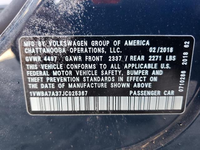 2018 VOLKSWAGEN PASSAT SE - 1VWBA7A37JC025367