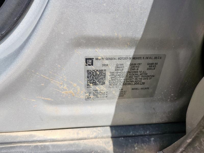 2019 CHEVROLET TRAX 1LT - 3GNCJLSB9KL209129