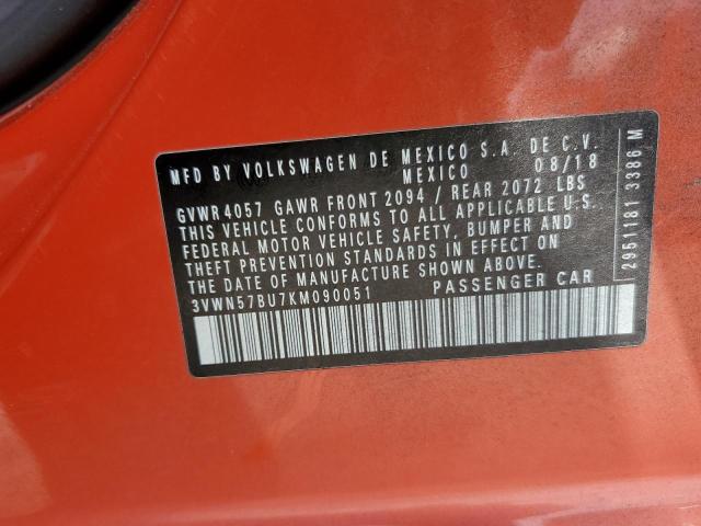 2019 VOLKSWAGEN JETTA S - 3VWN57BU7KM090051