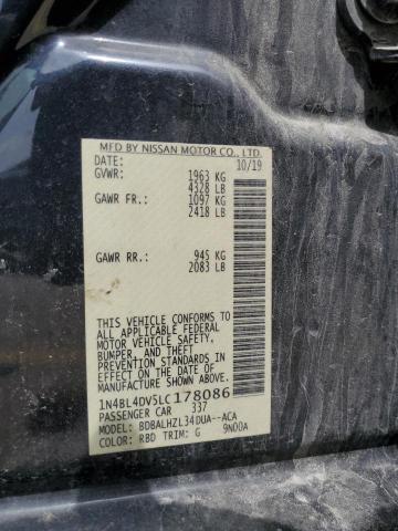 2020 NISSAN ALTIMA SV - 1N4BL4DV5LC178086