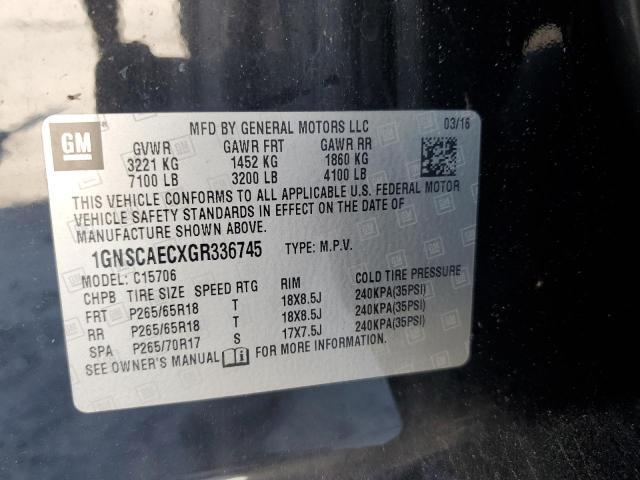 2016 CHEVROLET TAHOE C150 1GNSCAECXGR336745