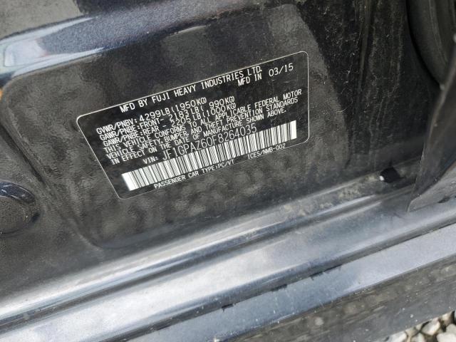 2015 SUBARU IMPREZA SP JF1GPAZ60F8264035