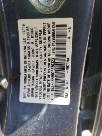 2016 HONDA CIVIC LX - 19XFC2F55GE236323