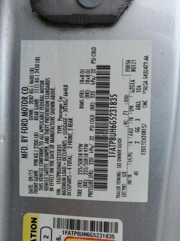 2016 FORD MUSTANG - 1FATP8UH6G5231835