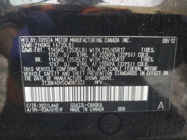 2012 TOYOTA RAV4 LIMIT - 2T3DK4DV5CW087323