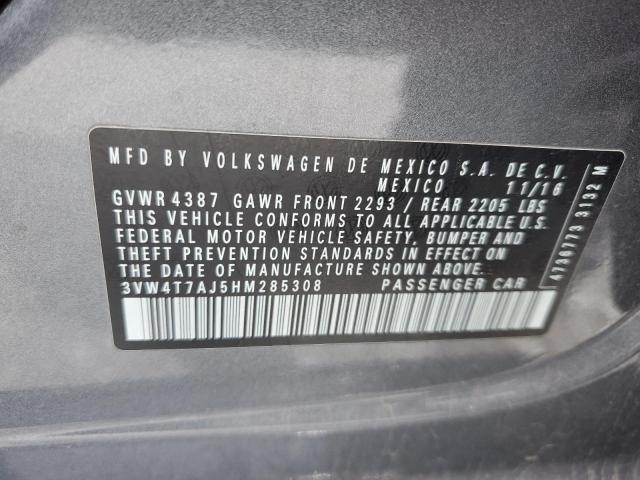 2017 VOLKSWAGEN JETTA GLI 3VW4T7AJ5HM285308