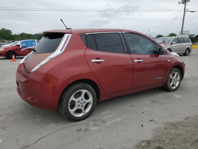 NISSAN LEAF SV 2012 red hatchbac electric JN1AZ0CP4CT019594 photo #4