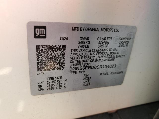 2025 CHEVROLET SUBURBAN K 1GNS6ERD0SR134023