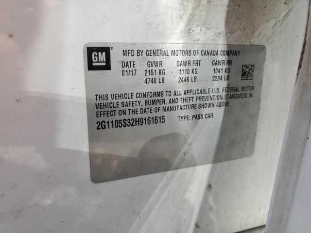 2017 CHEVROLET IMPALA LT 2G1105S32H9161615