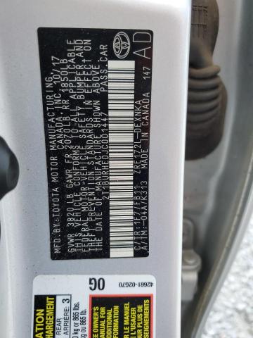 2018 TOYOTA COROLLA L - 2T1BURHE0JC001447