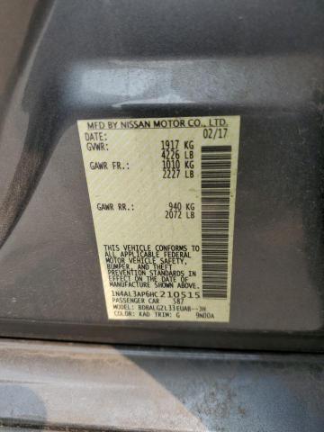 2017 NISSAN ALTIMA 2.5 - 1N4AL3AP6HC210515