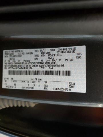 2015 FORD F150 SUPER - 1FTFW1EG0FKE66268