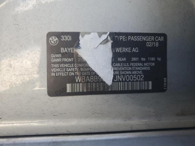2018 BMW 330 I WBA8B9G57JNV00502