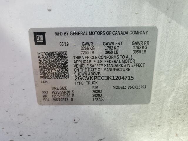 2019 CHEVROLET SILVERADO - 2GCVKPEC3K1204715