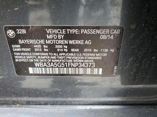 2015 BMW 328 I WBA3A5G51FNP34373