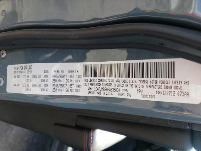 2015 JEEP CHEROKEE T - 1C4PJMBS0FW635064