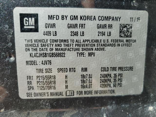 2016 BUICK ENCORE PRE KL4CJHSB1GB568922