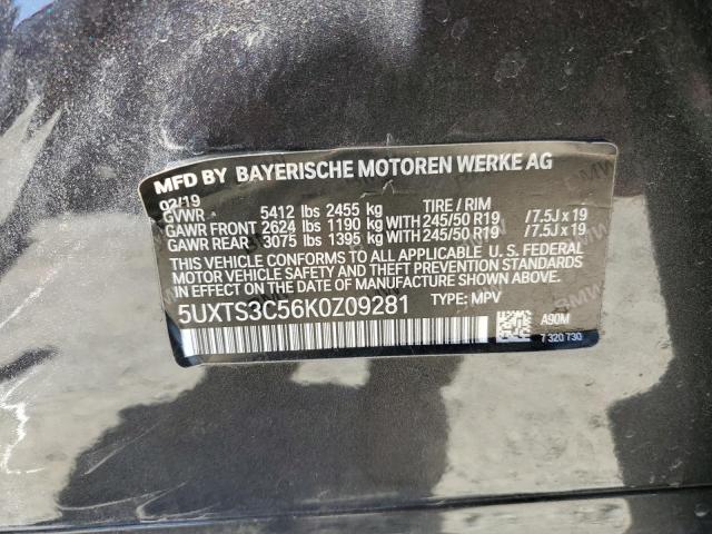 2019 BMW X3 XDRIVEM 5UXTS3C56K0Z09281