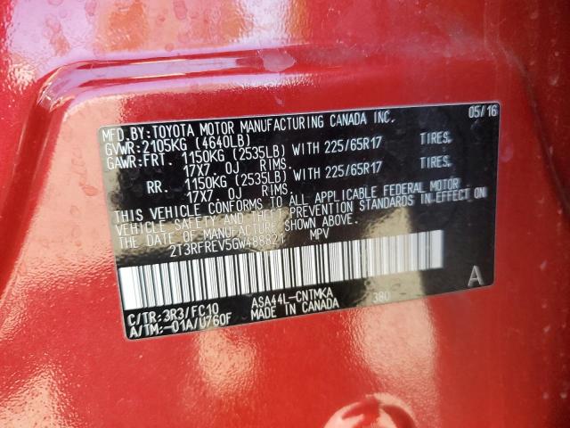 2016 TOYOTA RAV4 XLE - 2T3RFREV5GW488821