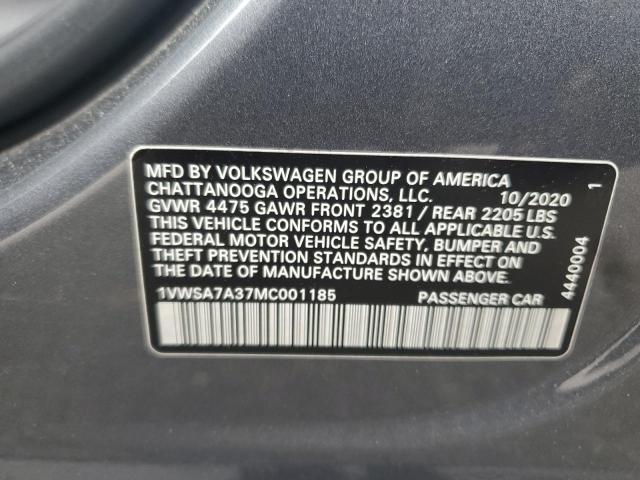 2021 VOLKSWAGEN PASSAT SE 1VWSA7A37MC001185
